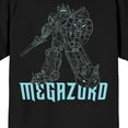 thumbnail image 4 of Power Rangers Megazord Line Art Adult Black Crew Neck Short Sleeve T-shirt-XL, 4 of 4