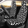 thumbnail image 3 of Haiem Black Leopard Printed Car Seat Covers Set of 2, Universal Fit Car Seat Covers,Protective Seat Covers,Comfortable Car Seat Covers, Easy Installation Seat Covers, Vehicle Seat Covers, 3 of 9