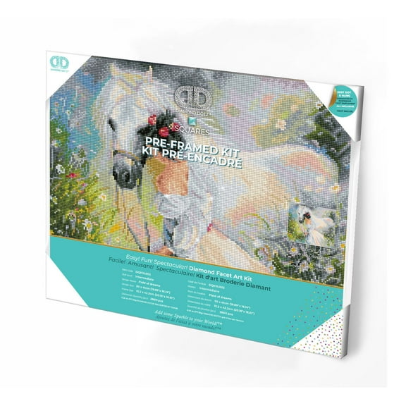 Diamond Dotz Field of dreams - Pre-Framed Kit Horse Diamond Painting Kits for Adults - Diamond Art Kits a Relaxing Creative Craft Kit with Dotz Gems 19.7"x16.1"