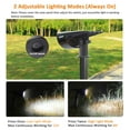thumbnail image 5 of JESLED 14 LED Solar Spotlight, Outdoor Solar Garden Lights, Warm White 2PCS, 5 of 8
