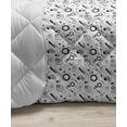 thumbnail image 3 of Unicorn Down Alternative Comforter, Mythical Animal with Colorful Mane Butterflies Stars Crescent Moons Fantasy World, Microfiber Quilt for All Season, 5 Sizes, Multicolor, by Ambesonne, 3 of 3