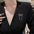 thumbnail image 2 of Fashion Safety Pin Brooch with Hanging Tassel Chains Charm Decorative Cubic Zirconia Crystal Pearl Collar Label Pins for Sweater Dress Skirt Tie Punk Accessories for Women Men Corsage Jewelry, 2 of 11