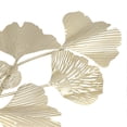 thumbnail image 4 of Décoration murale en métal, sculpture murale suspendue en imitation de feuilles de ginkgo 3D, pour salon, bureau, 4 of 4