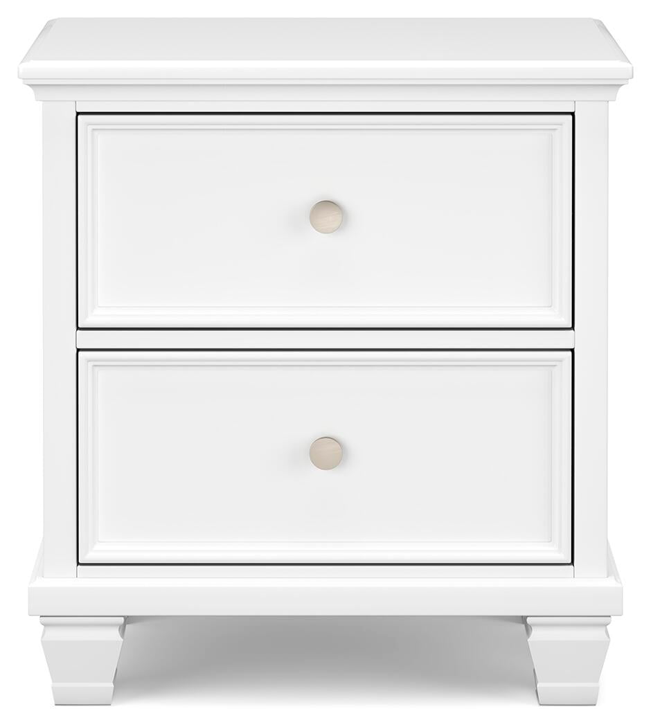Signature Design by Ashley Casual Fortman 2 Drawer Nightstand, White