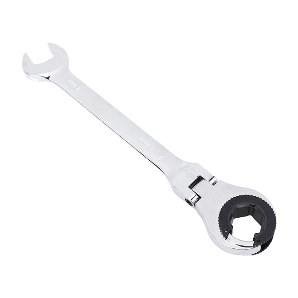 Llave De Trinquete, Práctica Llave De Tubo De Trinquete Con Cabeza Flexible De Extremo Abierto De 72 Dientes De 19 Mm Para Mantenimiento