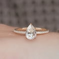 thumbnail image 6 of Cora Jewellery 3CT Pear Moissanite Engagemet Ring For Women, 18K Rose Gold, 9.5 US, 6 of 9