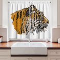 thumbnail image 2 of Ambesonne Tiger Kitchen Curtains, Sketch Bengal Carnivore, 55"x45", Pale Brown Black, 2 of 3