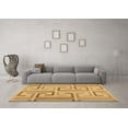 thumbnail image 3 of Ahgly Company Indoor Square Abstract Brown Contemporary Area Rugs, 3' Square, 3 of 4