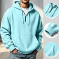 thumbnail image 2 of Men's Quarter Zip Pullover Hoodies Half Zip Hoodie Men Long Sleeve Hoodie Soft Casual 1/4-Zip Sweatshirt with Kangaroo Pocket, 2 of 7