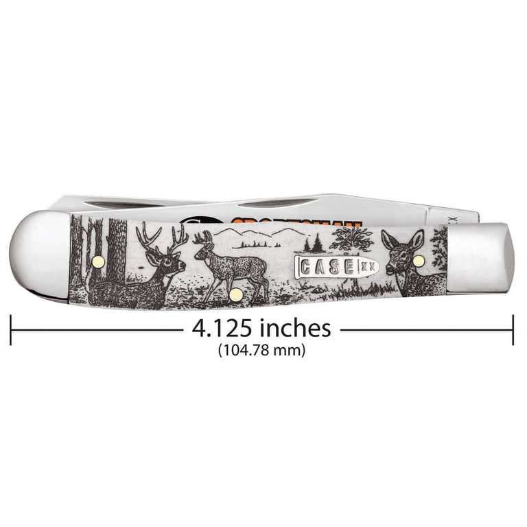 Case, Pocket Knife, Deer Series, Natural Bone Handle, 3.27