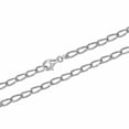 thumbnail image 3 of Solid .925 Sterling Silver 120 Open Link Flat Chain Necklace 4.8mm in width 16" Long with Lobster Clasp, 3 of 4