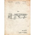 thumbnail image 2 of Borders, Cole 19x24 White Modern Wood Framed Museum Art Print Titled - PP506-Vintage Parchment Firetruck 1940 Patent Poster, 2 of 4