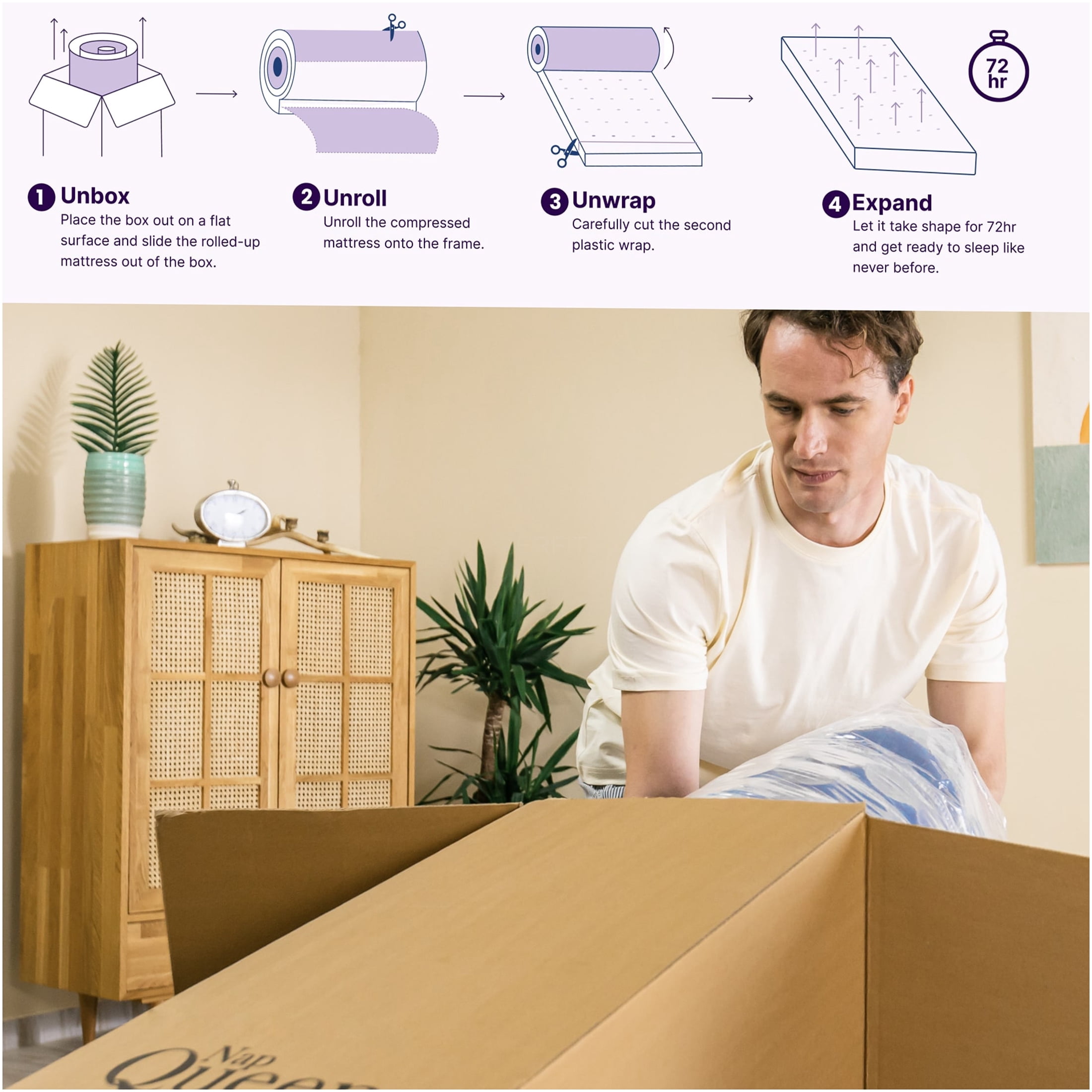 JERFIT 10 Inch King Size Hybrid Mattress, Gel Infused Memory Foam Pocket Springs for Cool Sleep Support, CertiPUR-US Certified, Grey