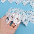 thumbnail image 2 of SHISUYAN 182CM Ruban de Soie de Lait Brodé en Dentelle Accessoires pour Robe DIY Chemin de Table Décoration Rideau (Blanc), 2 of 8