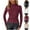 Wine-02, variant on Women's Winter Ribbed Knit Top Mock Neck Tops Fall Basic Warm Long Sleeve T-shirt Fall Sweater