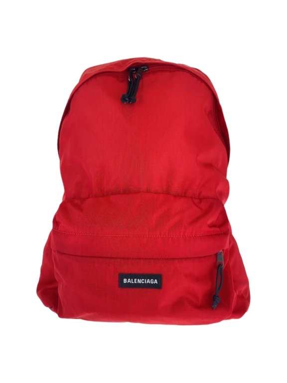 Pre-Owned BALENCIAGA Explorer Backpack (Red/Black Nylon, 503221) - Men's Backpack/Rucksack