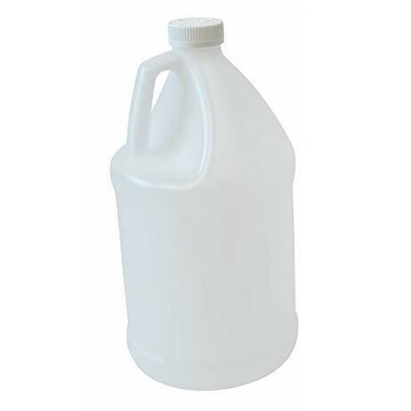 Lab Alley Natural HDPE Plastic Jug, 1 Gallon, Child-Resistant Cap