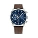 thumbnail image 1 of Tommy Hilfiger Reloj de cuarzo de acero inoxidable para hombre con correa de cuero marrón oscuro 22 (Modelo: 1791940), 1 of 1