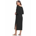 thumbnail image 4 of PinkBeautiM Nightgowns for Women Full Length Half Sleeve Lounge Dress Maxi Loungewear Comfy House Dress with Pockets, 4 of 6