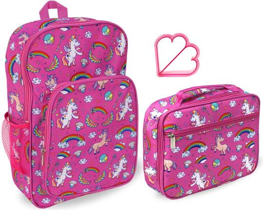 unicorn lunch box and backpack