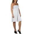 thumbnail image 3 of 24seven Comfort Apparel Plus Size Knee Length Strapless Mini Dress, 3 of 4