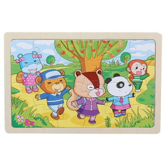 Danhjin Puzzles, Puzzles and Toddler Toys, Wooden Puzzles for 1 2 3 Year Old Boys and Girls, Toddler Sensory Toys Gifts for Early Learning and Play, Christmas Gifts for Children