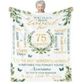 thumbnail image 1 of LHSHID 75th Birthday Gifts for Women Men 75th Birthday Decorations Women Happy 75th Birthday Gift Ideas Gifts for Women Turning 75 Gifts for 75 Year Old Bday Gifts Birthday Blanket Gift 50"x60", 1 of 7