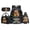 Book Capybara Print, variant on Corgi Floral School Backpack 4 Pack Set for Elementary Boys Large Capacity Schoolbag with Lunch Bag Water Bottle Bag and Pencil Box for Sports Travel