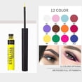 thumbnail image 4 of Set de delineador de ojos HUOGUO 12 colores, líquido mate, impermeable, 4 of 5