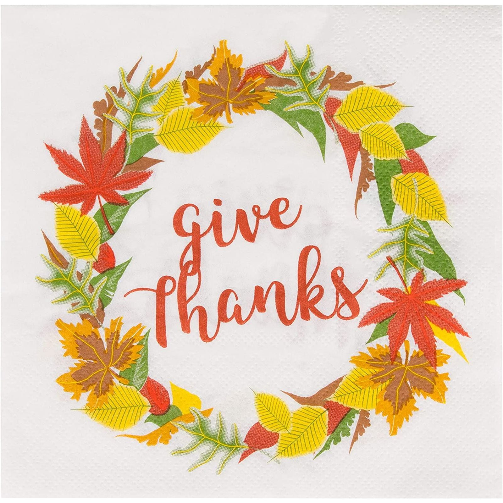 November Harvest Fall Autumn Thanksgiving Holiday Party Paper Beverage Napkins 