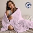 thumbnail image 5 of Throw Blanket for Couch Solid Color Soft Fleece Flannel Blankets Cozy Lightweight Blanket for Home Sofa Living Room Pink Bed Throws 30" x 40", 5 of 9