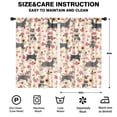 thumbnail image 2 of Blackout Kids Curtains,Schnauzer Dog and Flower Childrens Insulated Curtains Set Of 2,Bedroom Essentials,Toddler Room Decor 52x84in(132x213cm), 2 of 4