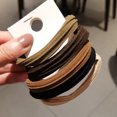 thumbnail image 1 of color chocolate, corbata simple, cuerda para el cabello, corbata, cabeza de bola, cabeza de cola de caballo, cuerda, color mezclado LingWen 9024715052063, 1 of 1