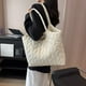 thumbnail image 3 of Bolso de mano acolchado para mujer, bolso de hombro grande, bolso de diseñador, bolso de trabajo con cremallera, bolso de mano de plumón, 3 of 6