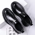 thumbnail image 5 of Men'S All-Season Low-Top Thick-Soled British Style Slip-On Loafers Faux Upper, Fabric Inner, Round Toe | Fashion Business Casual Shoes,, 5 of 10