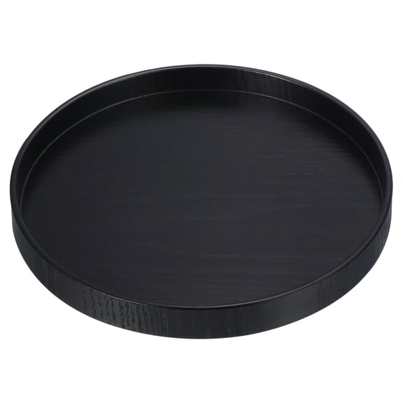 Uxcell Wood Serving Tray Round Serving Platter Tea Coffee Snack Plate for Home Kitchen 8.27 inch