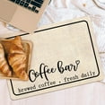 thumbnail image 3 of Coffee Bar Mat Rubber Dish Drying Mat For Kitchen Counter Coffee Mat for Home Bar Gift Kitchen Mat Coffee Bar Accessories Decorative Coffee Shop Chocolate Dish Drying Pad 19.5x12in, 3 of 6