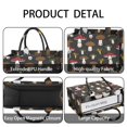 thumbnail image 4 of Large Capacity Tote Bag,Colorful Mushroom Pattern Dark Pattern Handbag Fashion Luxury Tote Bag,15.7"x13"x 5.1" Inches,Laptop Compatible, 4 of 6