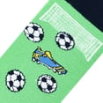 thumbnail image 4 of Crazy Socks Soccer Fun Print Novelty Crew Socks for Men, 4 of 6