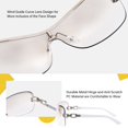 thumbnail image 4 of Gafas de sol OPTOFENDY Y2K sin montura, transparentes y modernas, UV, 4 of 7
