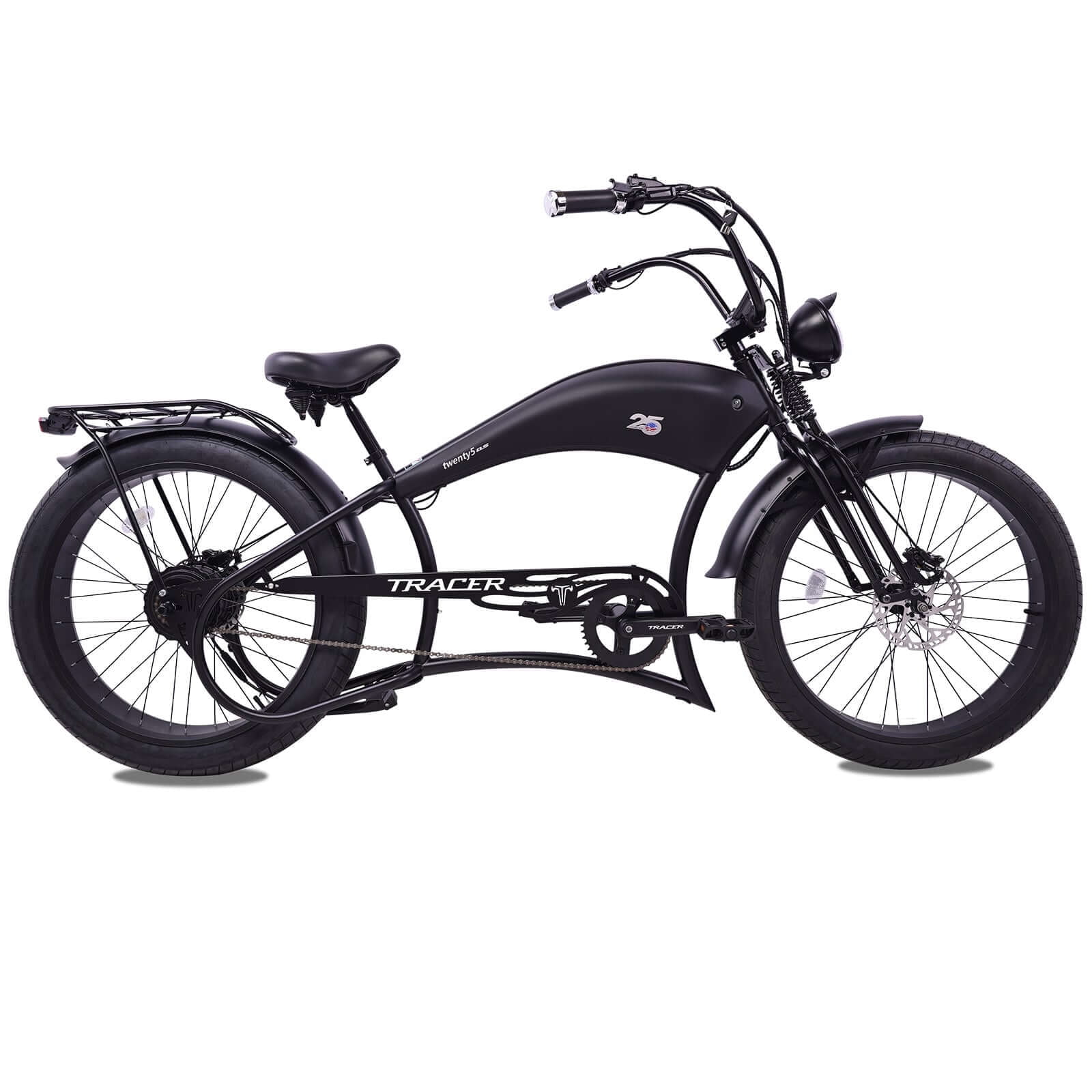 Twenty5 GT 800W Chopper Stretch Cruiser Ebike, 26