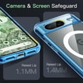 thumbnail image 5 of JETech Magnetic Case for Google Pixel 8 6.2-Inch 2023, Compatible with MagSafe Accessories, Shockproof Protective Phone Cover, Non-Yellowing Hard Clear PC Back (Bay), 5 of 7