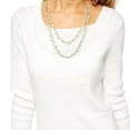 thumbnail image 5 of Versatile Long Mixed Glowing Moon Stone and Pearl Link Necklace, 5 of 5