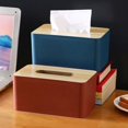 thumbnail image 5 of Caja de pañuelos de escritorio, caja de almacenamiento de papel, caja de papel multifuncional para el hogar, sala de estar, comedor, mesa de café, 5 of 5