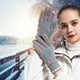 thumbnail image 4 of Guante de pantalla táctil con tapa para para mujer, guantes térmicos a prueba para invierno, cálidos para pesca, conducción, Gris Hugo Guantes de invierno, 4 of 10