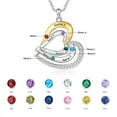 thumbnail image 4 of Mementos Personalized  Brass Family Necklace for Women (Mother) with 5 Birthstones and Names, 4 of 5