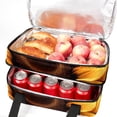 thumbnail image 5 of Sunflower Insulated Double Layered Lunch Bag with Two Compartments, Large Capacity, Hand Carry, 7.1x11.4x16.1 Inches, Refrigerated Lunch Bags, 5 of 6