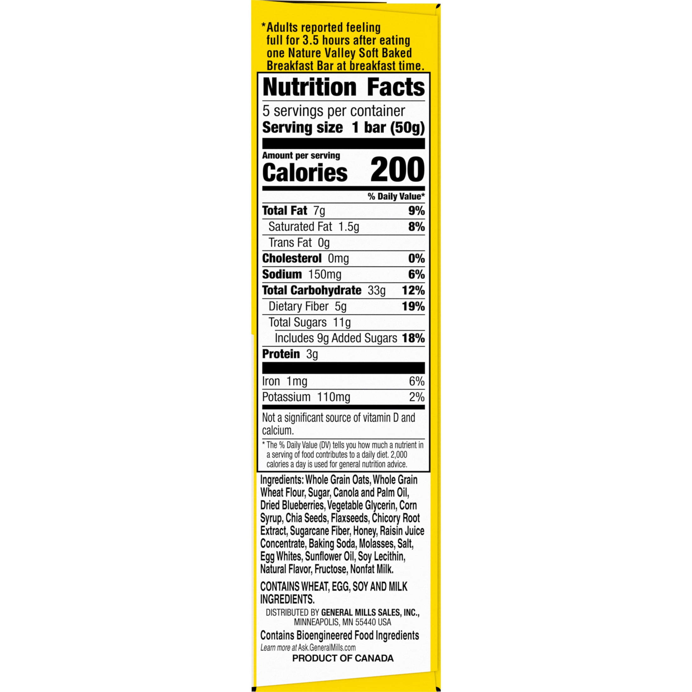 (3 pack) Nature Valley Soft Baked Breakfast Bars, Blueberry Oat, Morning Snacks, 5 Bars, 8.85 oz