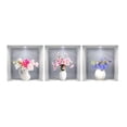 thumbnail image 1 of 3 piezas de pegatinas de pared para pared, mural de bricolaje, decorativas, despegar y pegar, diseño de flores, calcomanía de pared para casas de, 1 of 8