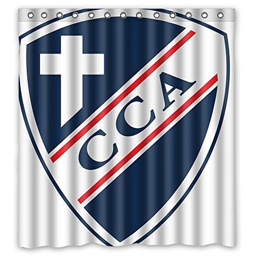 TOUXIHAA CCA logo Shower Curtain Bathroom Curtain Set with Hooks Size 66x72 inches